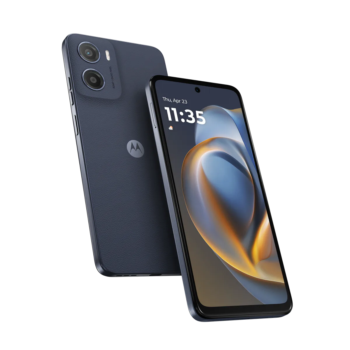 Prednja i stražnja strana telefona Motorola Moto G05