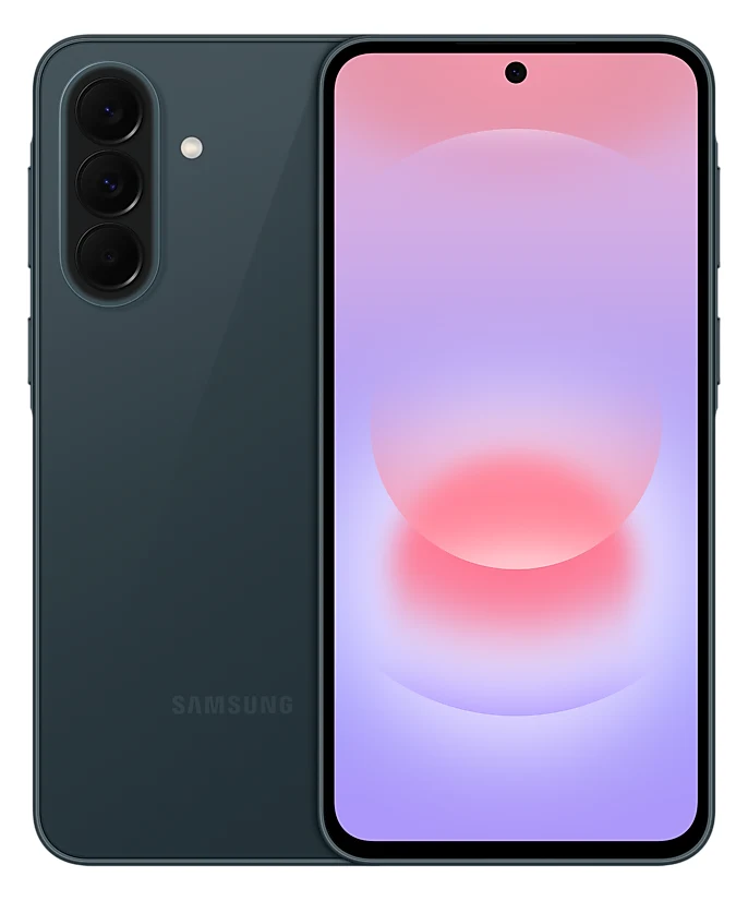 Prednja i stražnja strana sivozelenog telefona Samsung Galaxy A37 5G